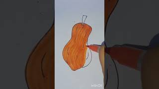 short video like subscribe to my channel papaya drawing cute drawing kids 📸😍🙏 [upl. by Ayanal837]