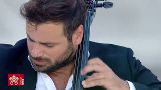 Cellist Hauser plays at the World Meeting on Human Fraternity [upl. by Elehcin]