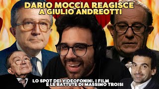 DARIO MOCCIA REAGISCE a GIULIO ANDREOTTI lo spot dei videofonini i film e le battute di Troisi [upl. by Aisan]