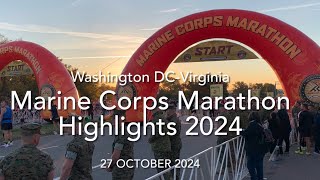 Marine Corps Marathon Highlights 2024 [upl. by Suirauqed230]