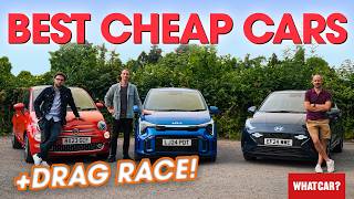 Whats the BEST cheap car NEW Kia Picanto vs Fiat 500 vs Hyundai i10 amp DRAG RACE  What Car [upl. by Ursuline]