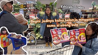 KEBIASAAN SUAMI BULE KALAU BELANJA BIKIN TEPOK JIDAT‼️BELANJA MINGGUAN sampe BABLAS KALAP [upl. by Aihseyk975]