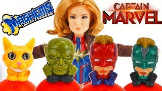 Captain Marvel Movie Mashems Toys Surprise Ball Squishies Collection [upl. by Indnahc]