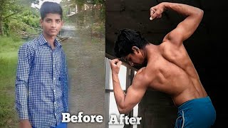 My 1 Year Body Transformation Journey at home  Home Workout [upl. by Etheline]