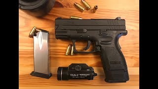 Springfield XD9 4 inch service model wStreamlight TLR4 and Hogue Grip [upl. by Lugar354]