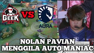 NOLAN PAVIAN MENGGILA MANIAC DI MATCH GEEK VS LIQUID MPL ID SEASON 14 GAME LE 3 [upl. by Htomit]