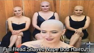 Cute Full Head Shaved Nape Bob Haircuts and Half Head Shaved Nape Bob Haircuts Best Bowl Haircuts [upl. by Clayborn813]