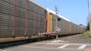 Amtrak amp Union Pacific at Railroad Crossing Webster Groves MO [upl. by Batista]