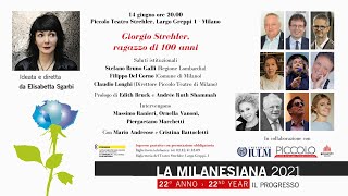 Milanesiana21 Giorgio Strehler ragazzo di 100 anni [upl. by Zelda]