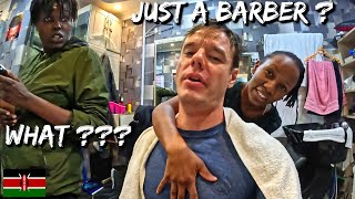 This is How Kenyan Barbers Treat You 🇰🇪 vA 80  Nairobi [upl. by Aiym]