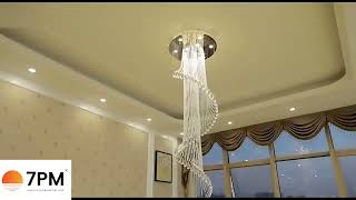 7PM Foyer Chandeliers Entryway High Ceiling Modern Crystal Chandelier Lighting Best New Products [upl. by Shandra]