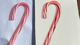 Hyper Realistic Candy Cane Drawing Tutorial Colored Pencil [upl. by Niklaus]