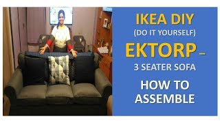 IKEA DoItYourself  EKTORP 3 Seat Sofa  Unboxing  How to Assemble [upl. by Yrtneg]