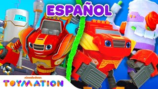 ¡Blaze contra los robots destructivos  Juguetes Blaze y los Monster Machines  Toymation [upl. by Adamson]