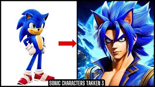 Sonic The Hedgehog All Characters as Takken Part 3 [upl. by Bree]