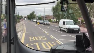 Front seat ride to Pitsea on Arriva Southend Volvo B7RLE 3821 GN07 AVJ [upl. by Farrow]