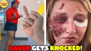 Racist Karens KNOCKED OUT COLD And Getting Instant Karma Best Of The Week 1 [upl. by Nyladam]