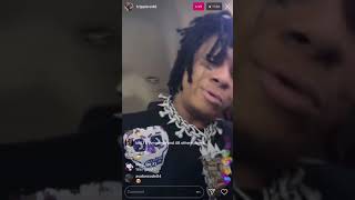 Trippie Redd Flexing While Listening to 6ix9ine Gummo Instagram Live [upl. by Sair]