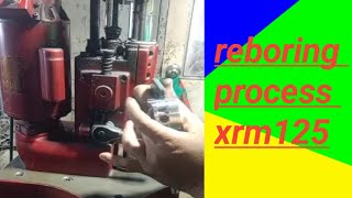 reboring process ng xrm125 honda [upl. by Yeliab529]