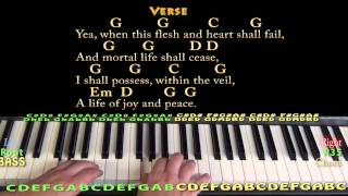 Amazing Grace Hymn Piano Cover Lesson with ChordsLyrics [upl. by Ahael]