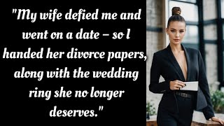 My wife defied me and went on a date – so I handed her divorce papers [upl. by Feld611]