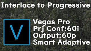 Interlace to Progressive Test in Vegas Pro 60i to 60p [upl. by Elleira]