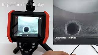 CK528014 5quot video borescope videoscope with 28mm 1m 360 degree Probe Image Demo [upl. by Htrahddis]