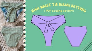 DIY High Waist Bottoms with Tie  Amelia Bottoms  Edgewater Avenue [upl. by Otanod]