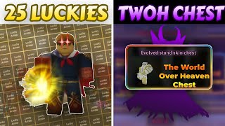 YBA USING 25 LUCKIES  TWOH CHEST [upl. by Robins]