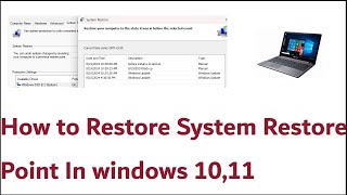 How to Restore System Restore Point In windows 1011 [upl. by Clawson]