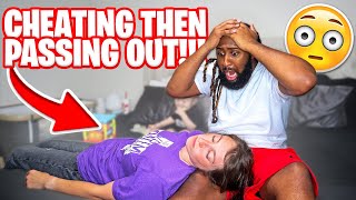 APOLOGIZING For CHEATING Then PASSING OUT PRANK On Boyfriend [upl. by Lehctim66]