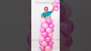 COLUMNAS DE GLOBOS 😍 👍decoracion cumpleaños  Gustavo gg [upl. by Jone853]