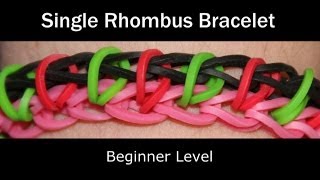 Rainbow Loom® Single Rhombus Bracelet [upl. by Kuhn]