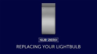 Replacing the lightbulb in your SubZero designer model refrigerator [upl. by Tiffanle576]