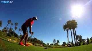 Nadal Plays Golf Indian Wells 2016 [upl. by Ibrek934]