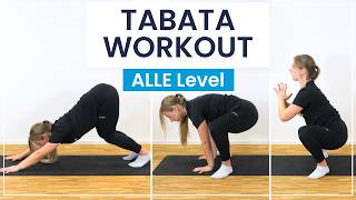 Tabata Workout für Anfänger amp Fortgeschrittene inkl Warmup [upl. by Corbin612]