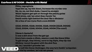 CZARFACE amp MF DOOM Meddle with Metal KARAOKE [upl. by Randall]