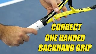 What Are The Correct One Handed Backhand Grips  Ace Academy Tennis  Cesar Morales [upl. by Malaspina]