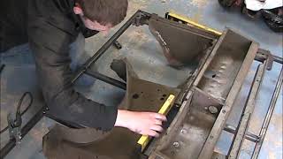 Land Rover Series 1 Rebuild Episode one  Bulkhead Repairs [upl. by Arihsak856]