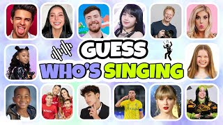 Who Is DANCING amp Whos SINGING 🎶Mr Beast Lisa BLACKPINK Taylor Swift Bella Poarch  Quiz Bum [upl. by Ramar]