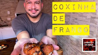 Como fazer coxinha de frango na churrasqueira  Churrasco na brasa  Cezão  21 [upl. by Lauder]