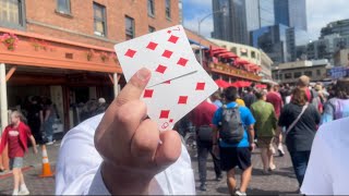 MAGIC TRICKS IN SEATTLE Orel Benisti Street Magic episode 56 [upl. by Assylem323]