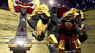 Power Ranger Dino Super Charge  Transformación en Megazord Titan Charge Capitulo 10 [upl. by Richy]