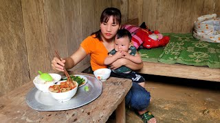 Harvesting green vegetables to sell  taking care of the baby  cooking [upl. by Ayotas621]