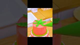 Delicious TwoTier Strawberry Cake Ideas shorts minibakery strawberry [upl. by Elime333]