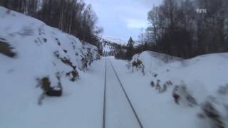 Cab Ride on Nordland line railway winter 03 [upl. by Doxia]