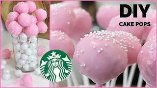 How to Make CAKE POPS  DIY Starbucks Homemade COPYCAT Birthday Cake Pops Recipe [upl. by Inirt]