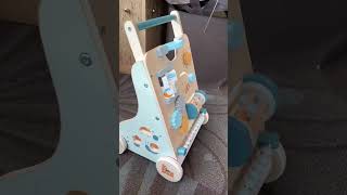 How does it hold up to lots of kids  PairPear Wooden Baby Walker Review [upl. by Ollehcram]