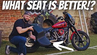 LePera vs Saddlemen Step Up Seats Review for Harley Street Bob [upl. by Khai]