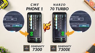 Realme Narzo 70 Turbo vs CMF Phone 1 90FPS Bgmi Test Heating amp Battery Test  Shocking Result 😱 [upl. by Aihsetan]